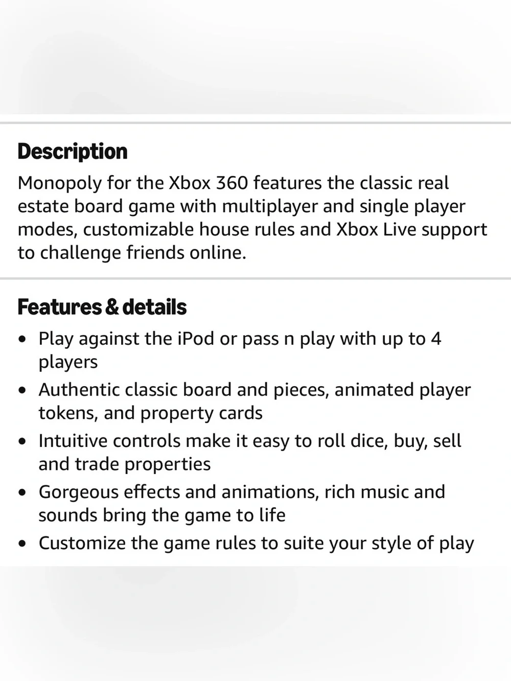 XBOX 360 Monopoly Featuring Classic & World Edition Boards ⭐️⭐️EUC-TESTED⭐️⭐️